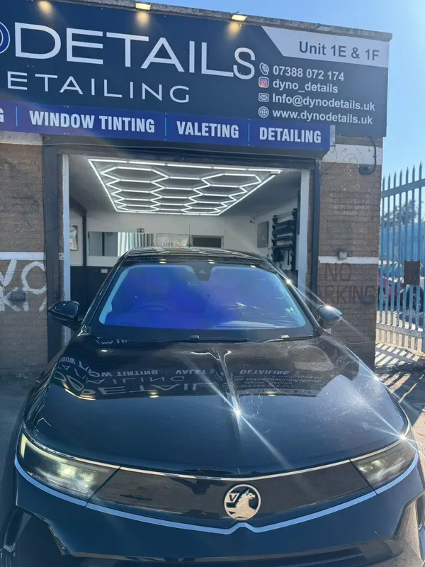 Car with chameleon window tint in the Dyno Details Dagenham studio
